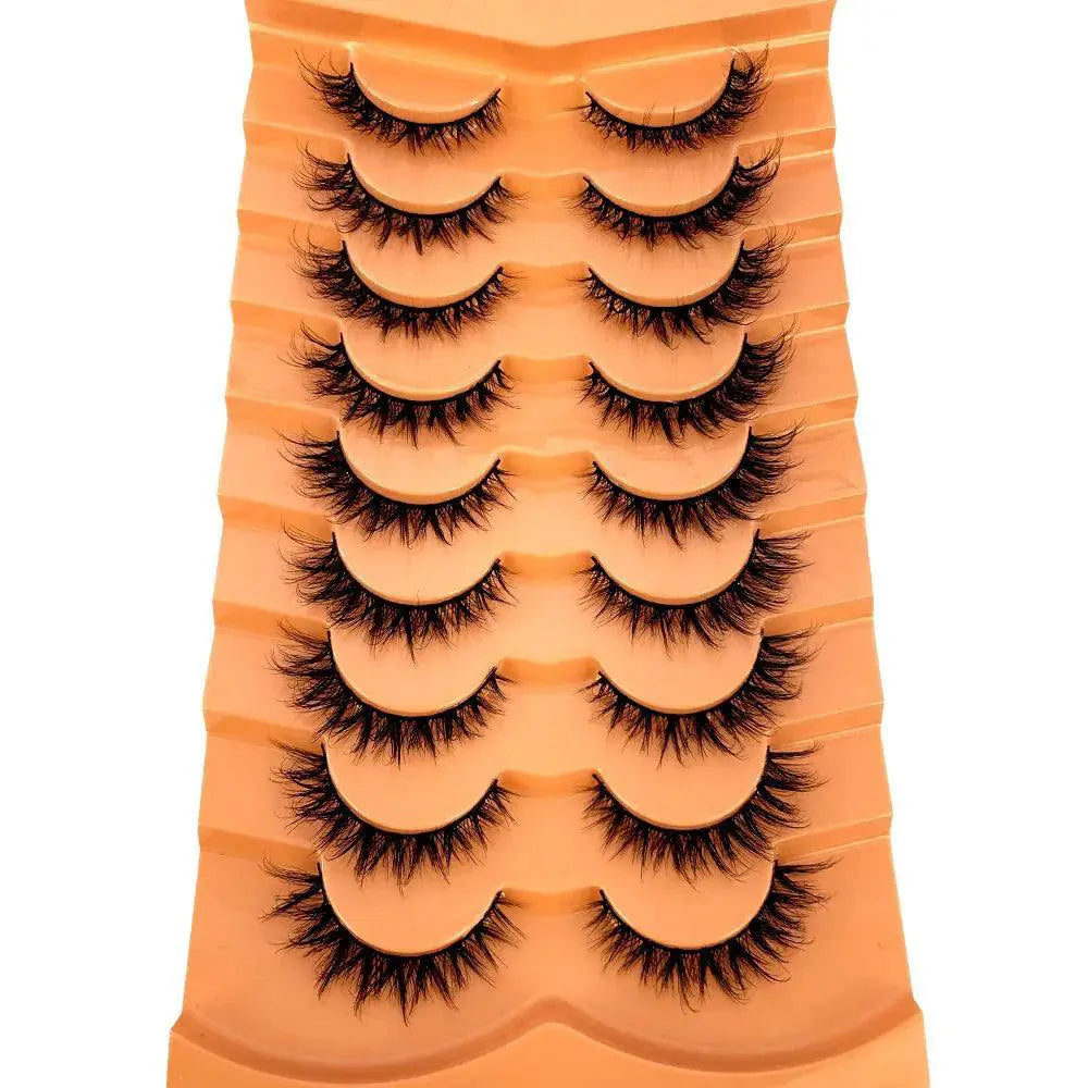Mink Lashes - Pros Dramatic Eyes — Black 10pairs-RX-1