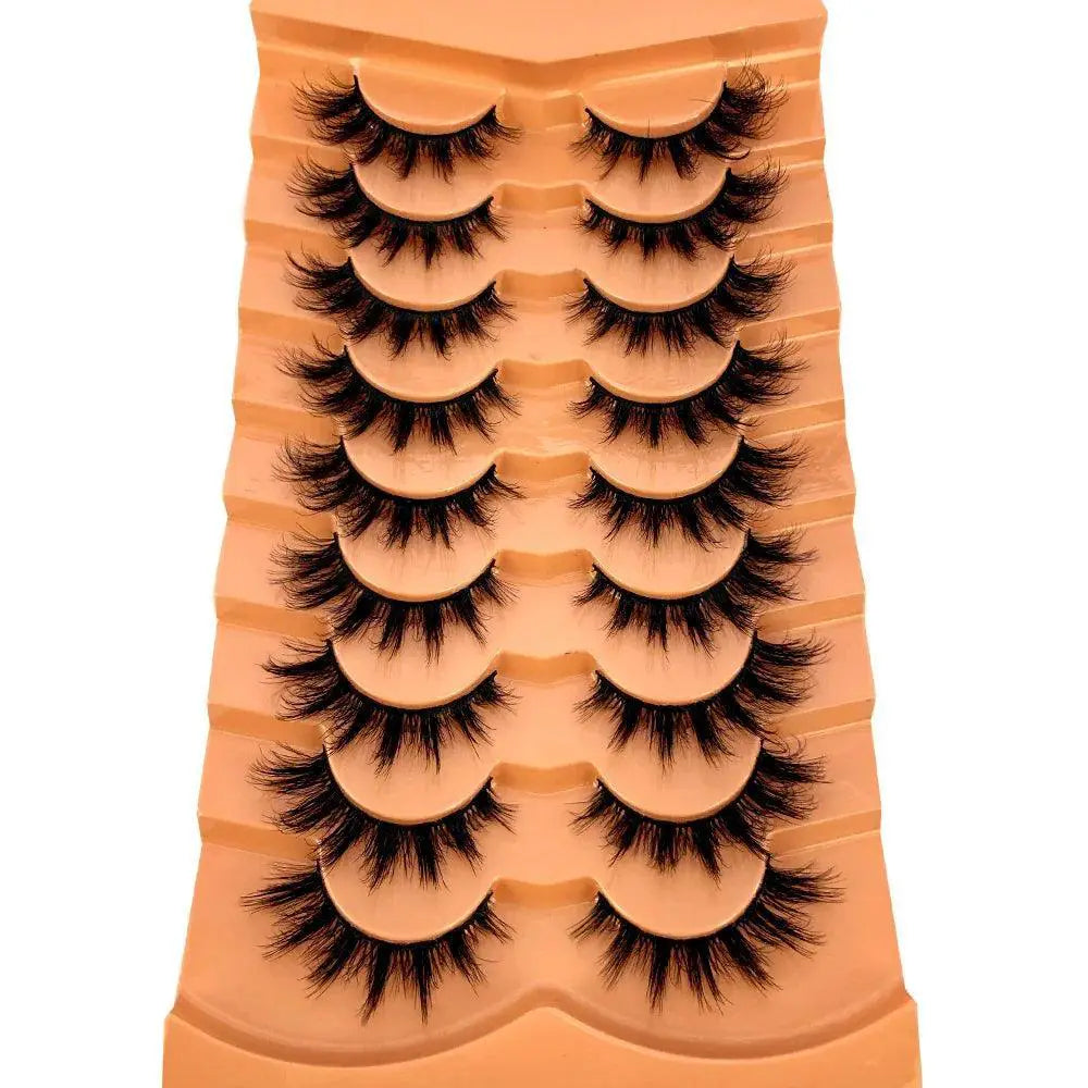 Mink Lashes - Pros Dramatic Eyes — Black 10pairs-RX-3