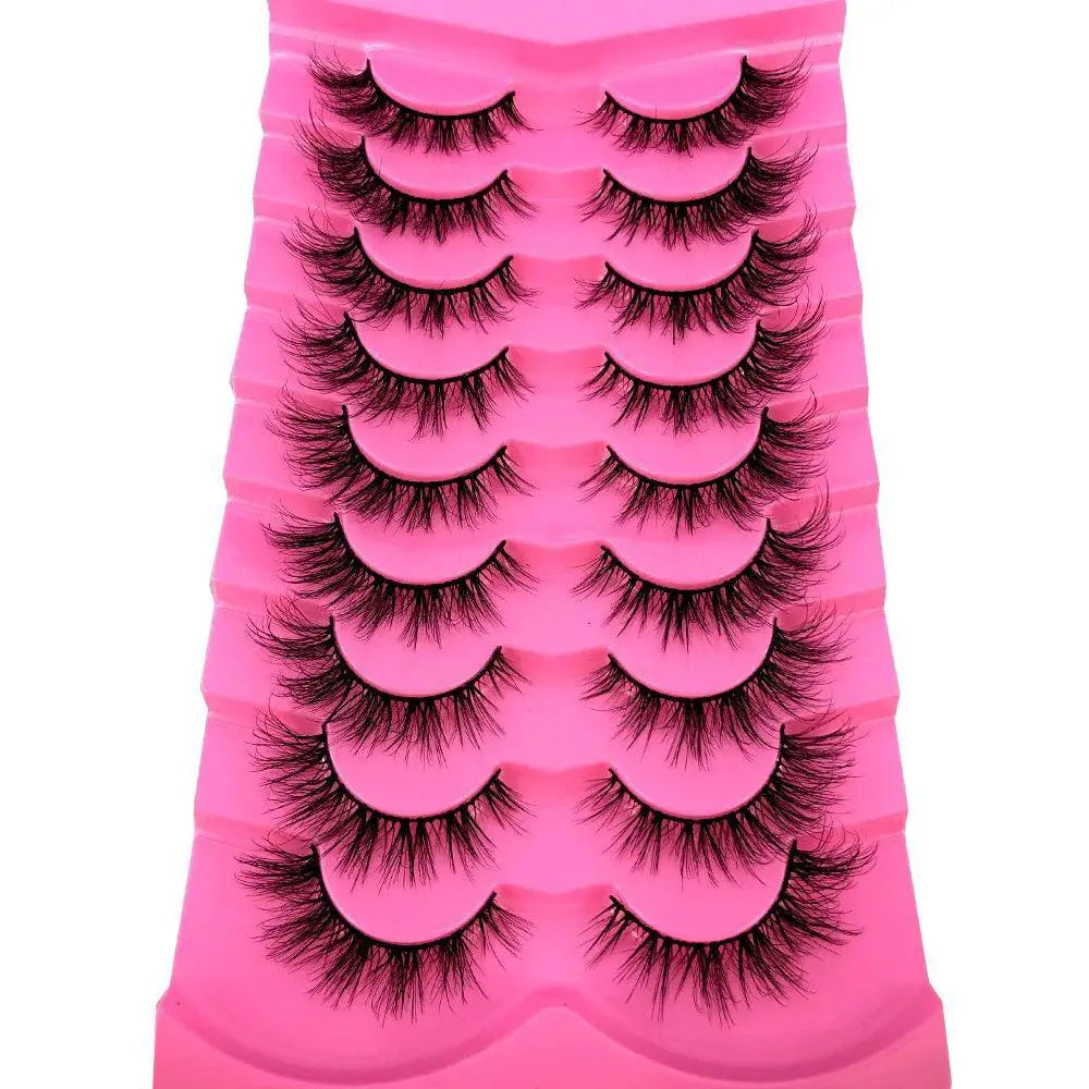 Mink Lashes - Pros Dramatic Eyes — Black 7pairs-AT-3