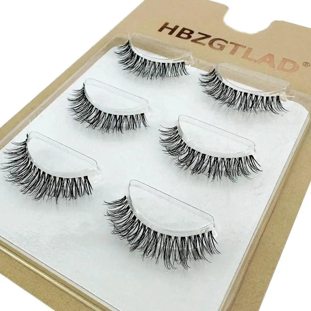 3D Mink Lashes Natural Black Reusable Eyelashes Set Pack