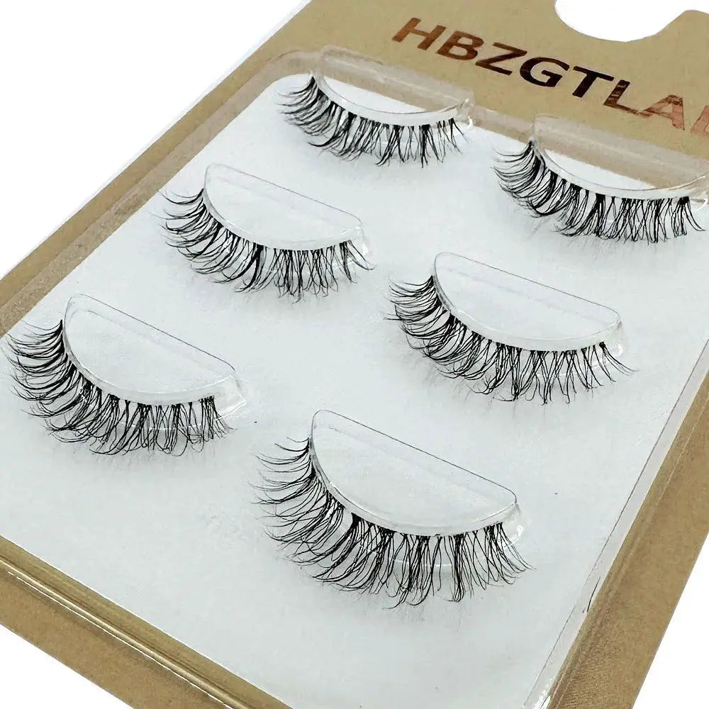 3D Mink Lashes Natural Black Reusable Eyelashes Set Pack