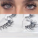 3D Mink Lashes - Natural Black Reusable Eyelashes Set Pack