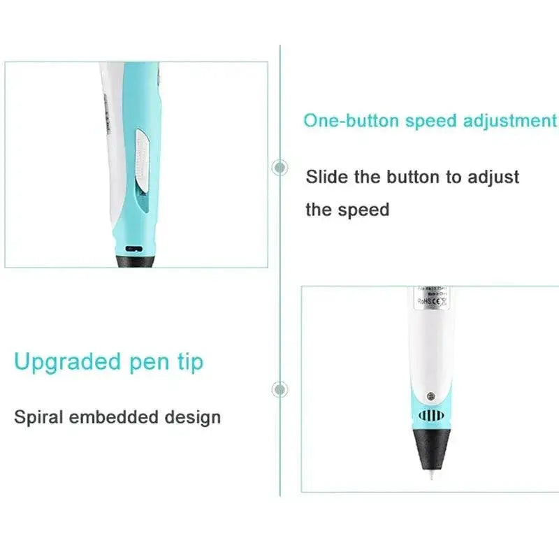3D Printing Pen for Kids LED Display PLA and ABS Compatible