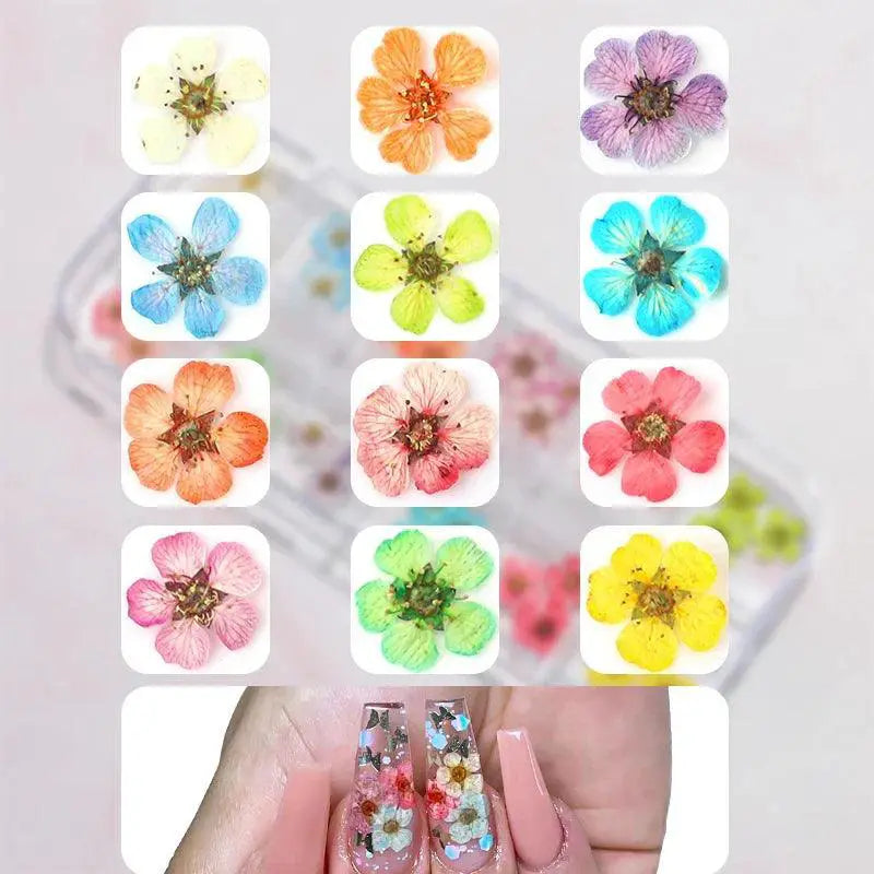 3D Real Floral Nail Art Stickers Set Elevate Your Manicure