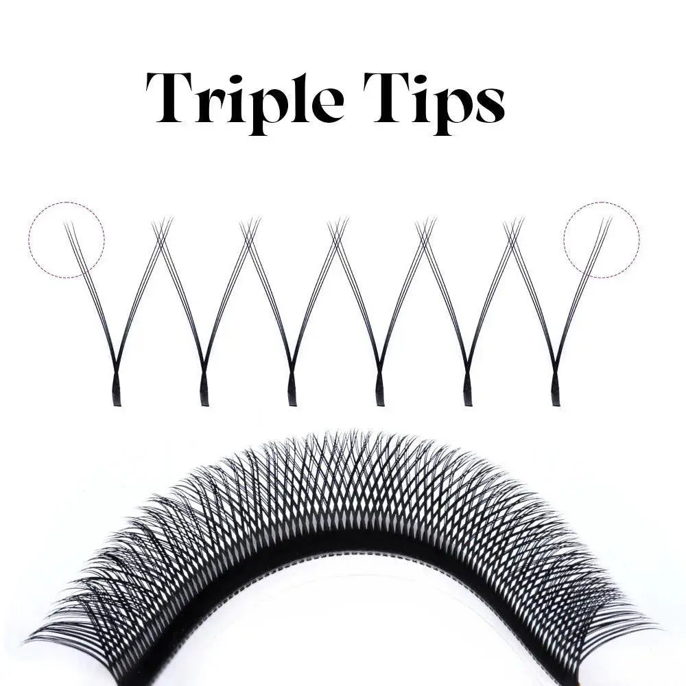 3D YY Shaped Eyelash Extensions Handcrafted Luxurious Eyes