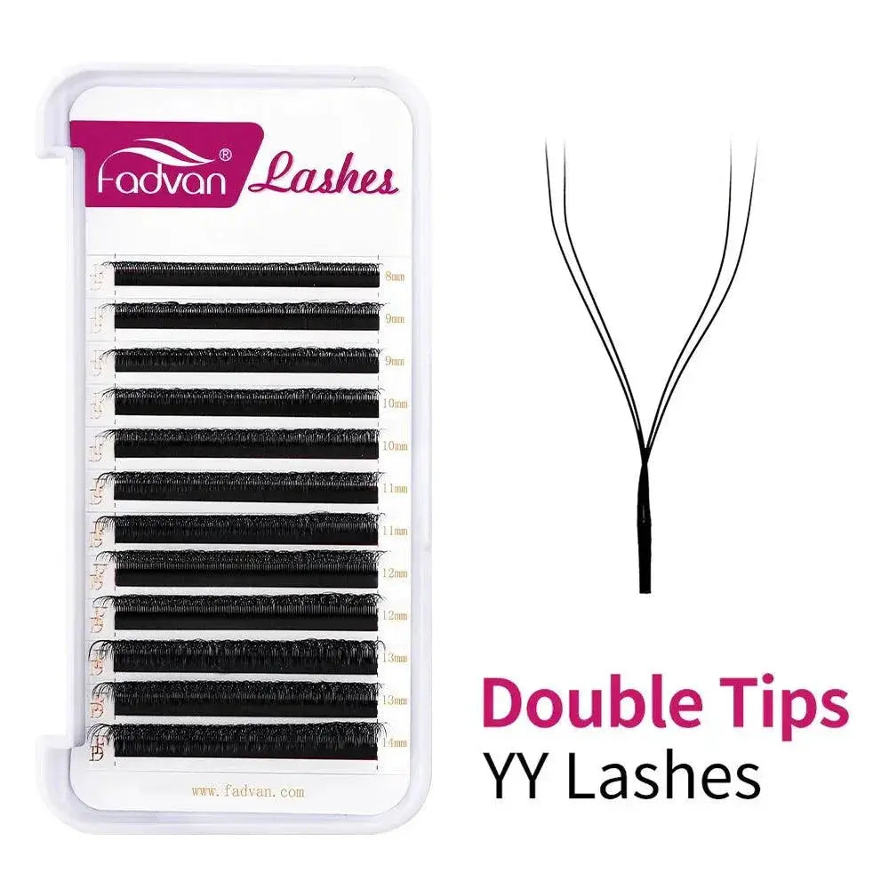 3D YY Shaped Eyelash Extensions Handcrafted Luxurious Eyes