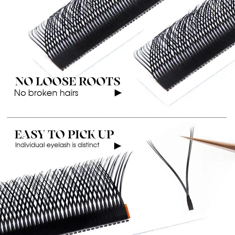 3D YY Shaped Eyelash Extensions Handcrafted Luxurious Eyes