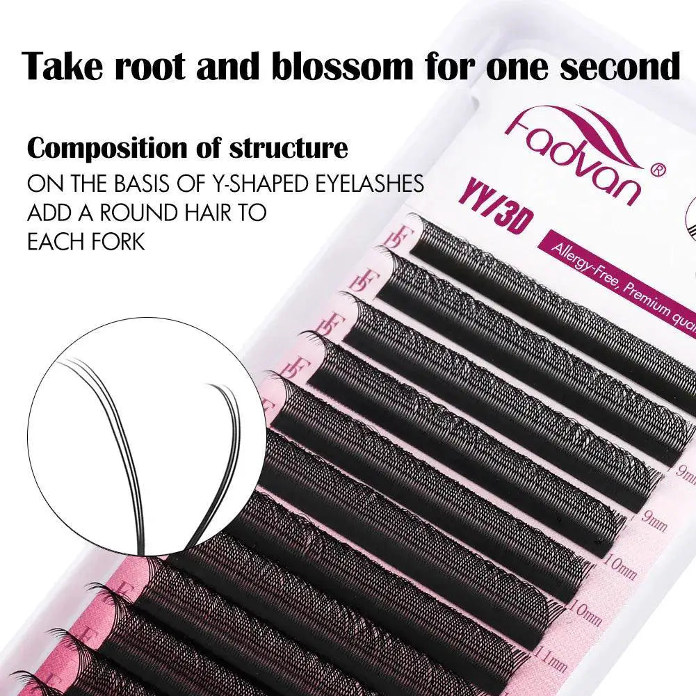 3D YY Shaped Eyelash Extensions Handcrafted Luxurious Eyes
