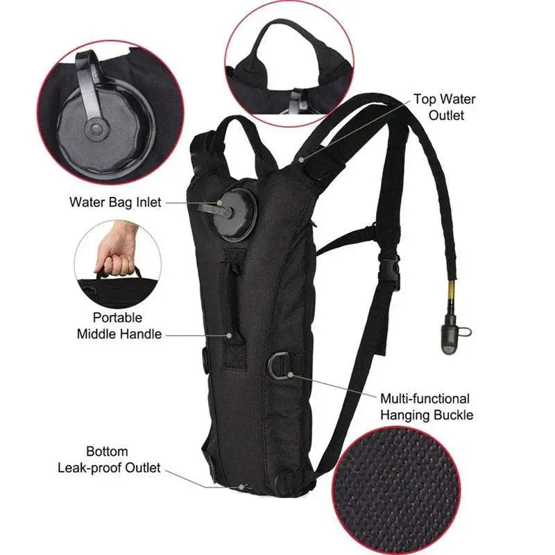 3L Waterproof Tactical Hydration Backpack for Outdoor Gear