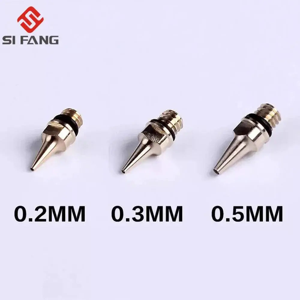 3Pcs 0.2mm 0.3mm 0.5mm Airbrush Nozzle Needle Parts Set