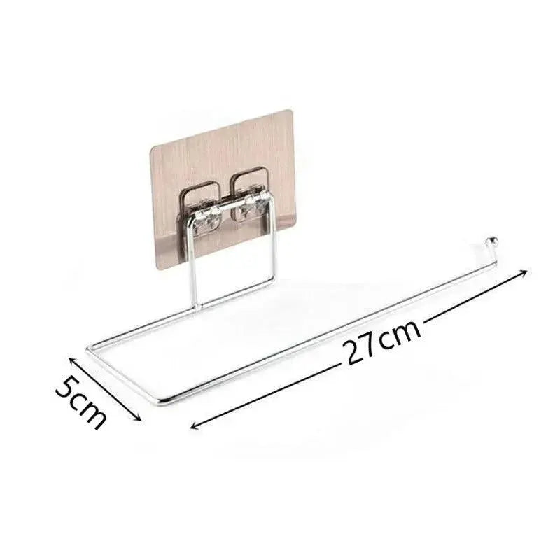 Stainless Steel 4 In 1 Kitchen Paper Towel Hook Organizer