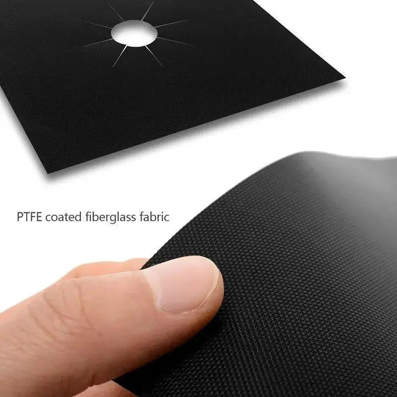 Gas Stove Protector Liner Pads 4 Pack Reusable Easy Clean