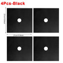 Gas Stove Protector Liner Pads 4 Pack Reusable Easy Clean