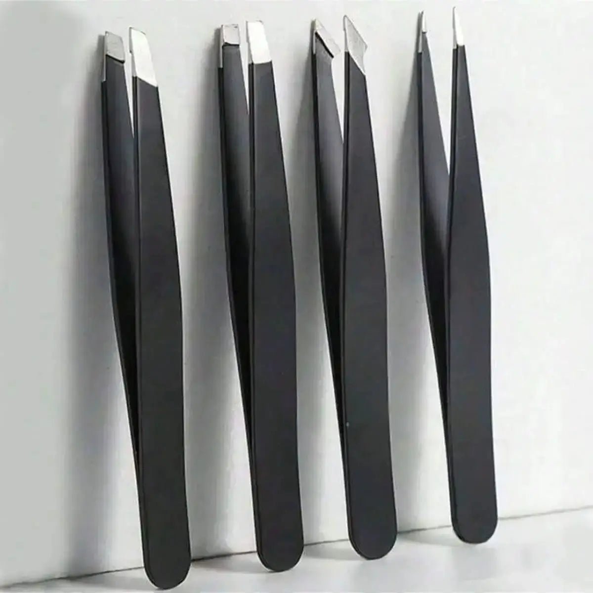 4 Pack Stainless Steel Tweezers Precision Grooming for Eyebrows and Eye Shaping