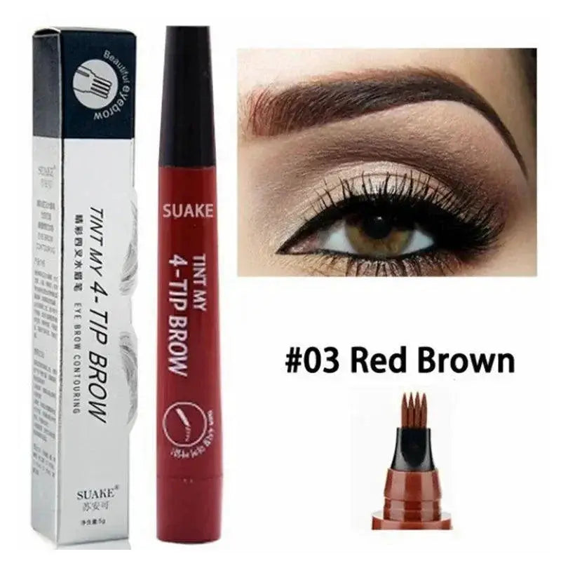 4 Point Dark Brown Waterproof Eyebrow Pen For Easy Use