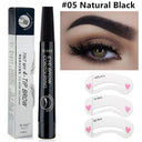 4-Point Dark Brown Waterproof Eyebrow Pen for Easy Use