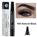 4-Point Dark Brown Waterproof Eyebrow Pen for Easy Use