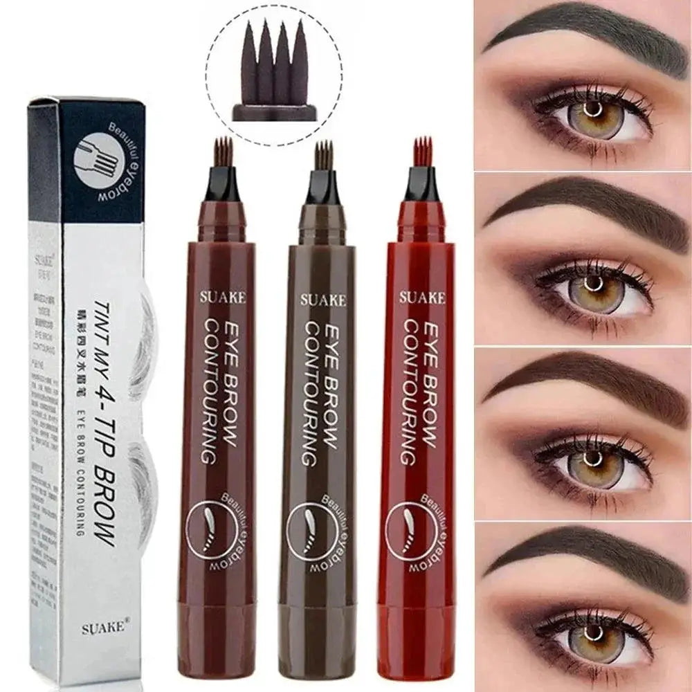 4 Point Dark Brown Waterproof Eyebrow Pen For Easy Use