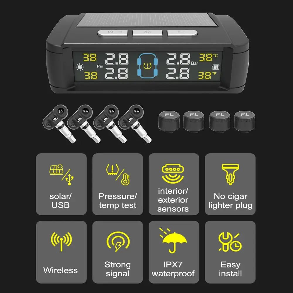 4-Sensor Tire Monitor for Safer Driving