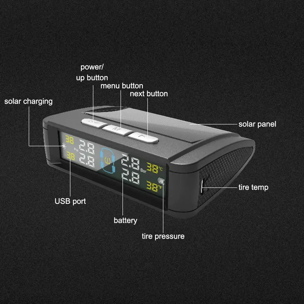 4-Sensor Tire Monitor for Safer Driving