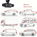 4Ch WiFi Dashcam Four Channel DVR FHD 1080P Front Left Right Rear - Night Vision