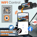 4Ch WiFi Dashcam Four Channel DVR FHD 1080P Front Left Right Rear - Night Vision