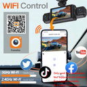 4Ch WiFi Dashcam Four Channel DVR FHD 1080P Front Left Right Rear - Night Vision