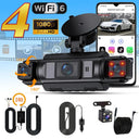 4Ch WiFi Dashcam Four Channel DVR FHD 1080P Front Left Right Rear - Night Vision