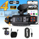 4Ch WiFi Dashcam Four Channel DVR FHD 1080P Front Left Right Rear - Night Vision