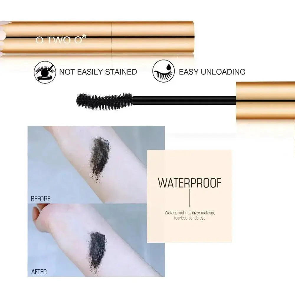 4D Fiber Lash Mascara Waterproof Curved Brush For Length