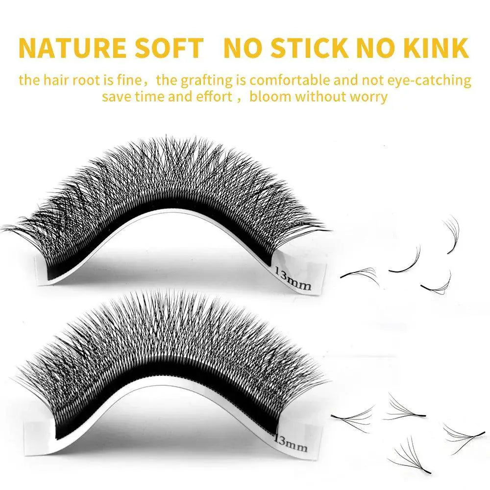 4D 5D 6D W Shape Volume Faux Mink Eyelash Clusters