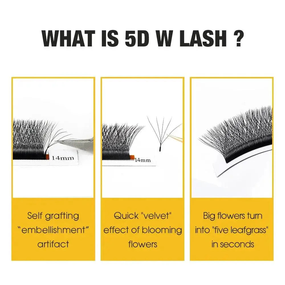 4D 5D 6D W Shape Volume Faux Mink Eyelash Clusters