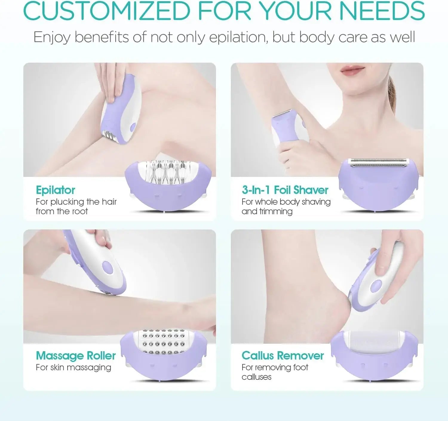 4in1 Epilator For Women With Silky Skin