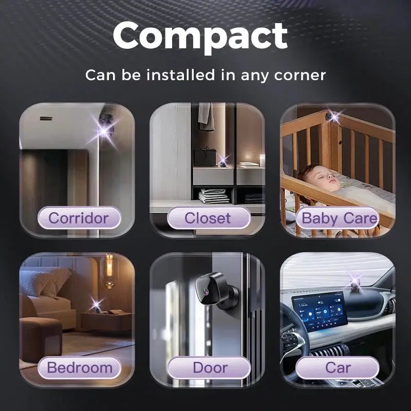 4K 360 Degree WiFi Mini Security Camera Night Vision Smart Home Ready