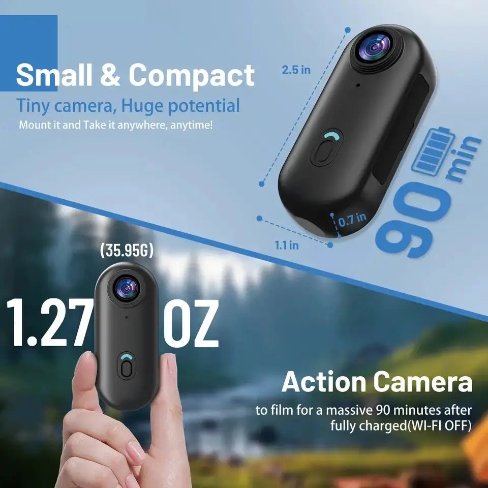 4K 64GB Mini Body Camera Wearable Camcorder With Audio Waterproof Always Ready