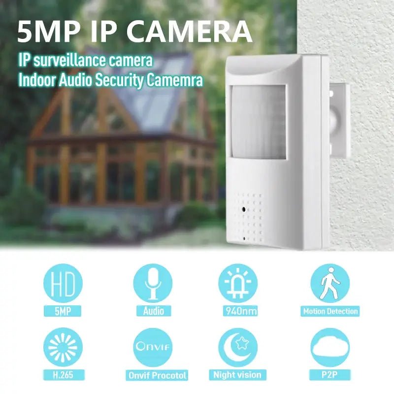 4K 940nm PIR IP Camera PoE 8MP Night Vision Indoor Security Cam Motion Alerts