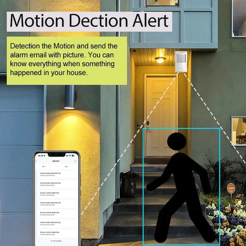 4K 940nm PIR IP Camera PoE 8MP Night Vision Indoor Security Cam Motion Alerts