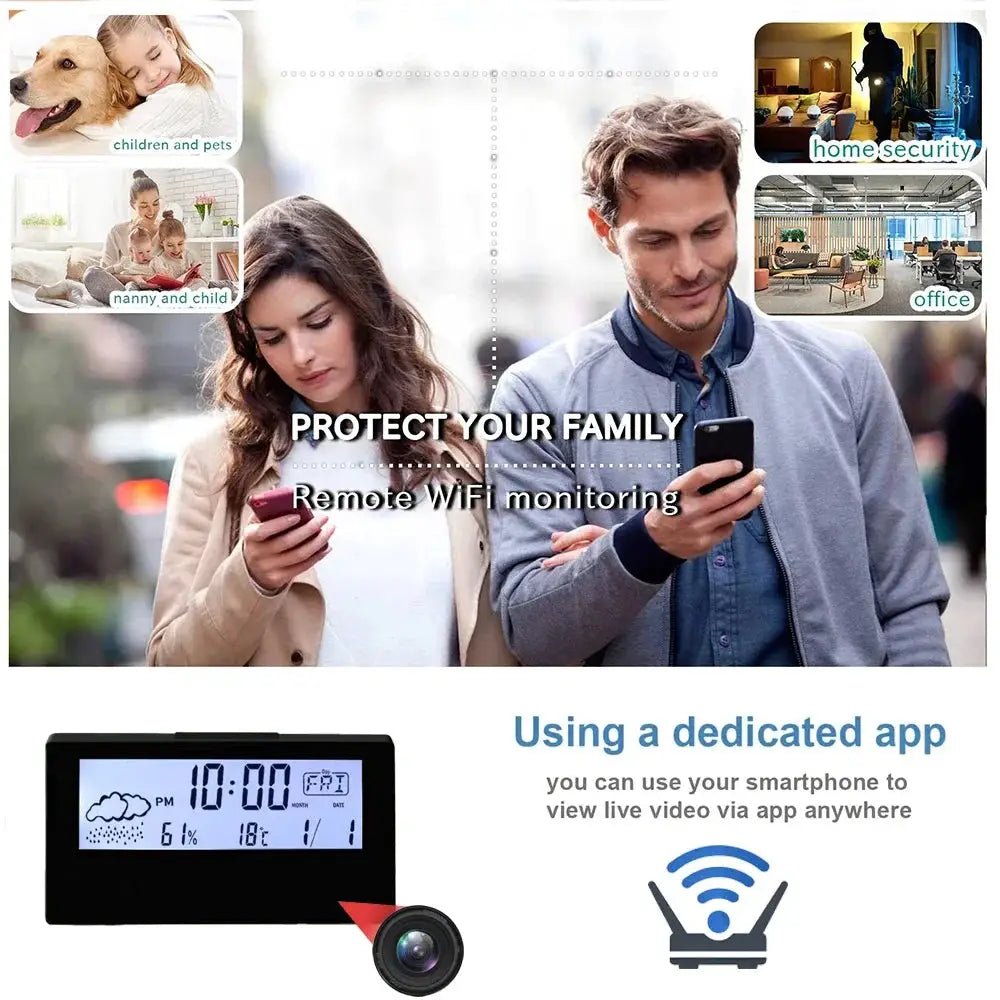 4K Clock Camera for Homeowners Monitoring