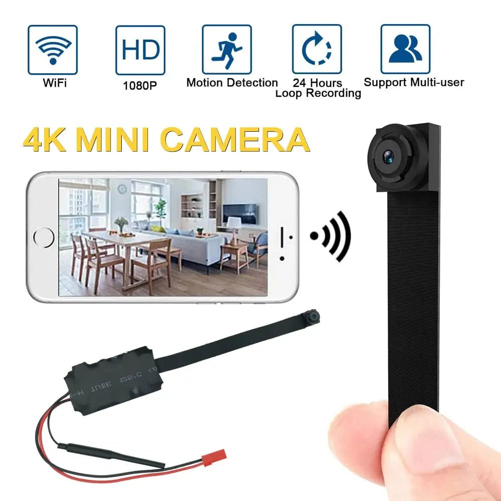 4K HD Mini WiFi Camera With Motion Detection And Live Streaming Ideal For Home