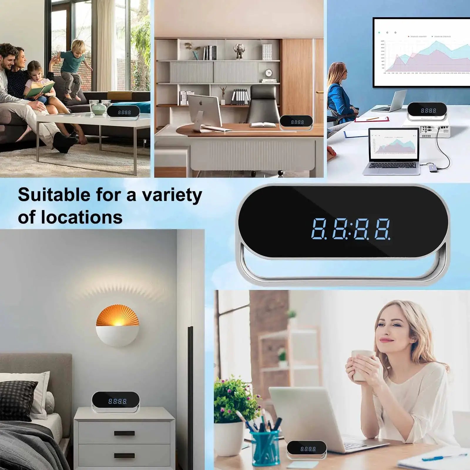4K HD Spy Clock Camera Covert With WiFi Night Vision And Motion Alerts
