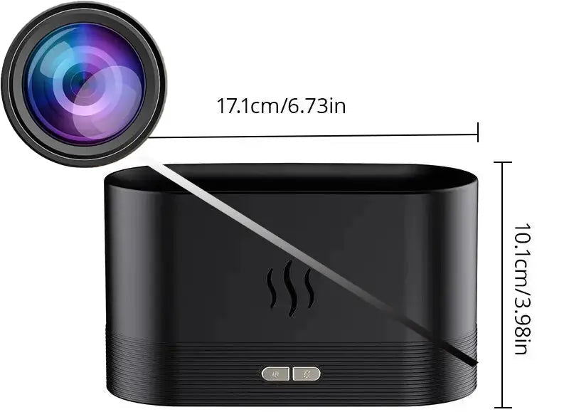 4K Mini WiFi Camera Mist Humidifier IR Night Vision Motion Detection Secure Home