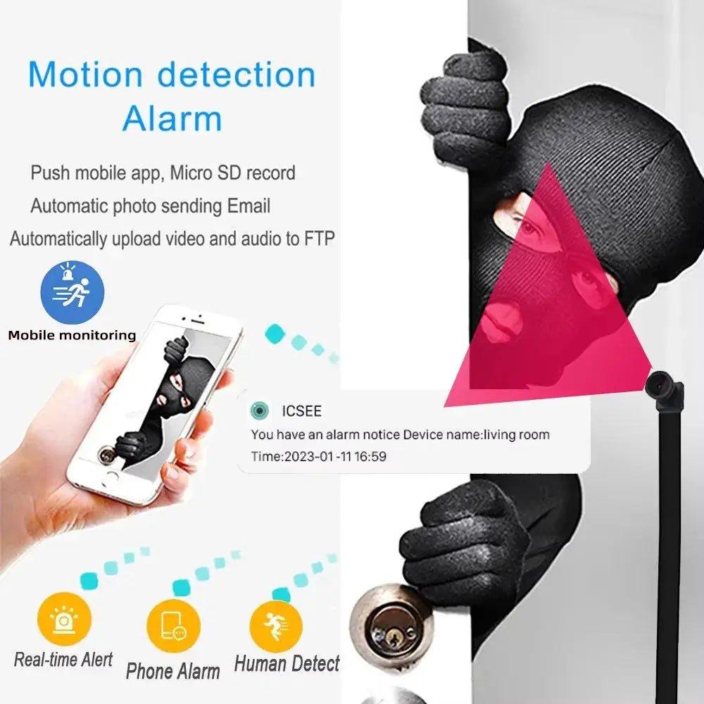 4K Mini WiFi Camera With Remote Viewing Motion Detection And Loop Recording