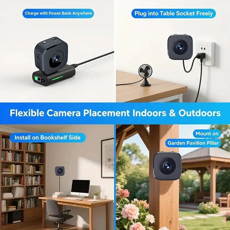 4K Mini WiFi Security Camera With 2 Way Audio Motion Alerts Night Vision