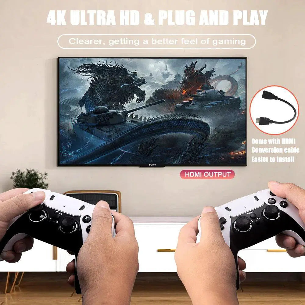 4K Retro Gaming Console With 58000 Games And Controllers