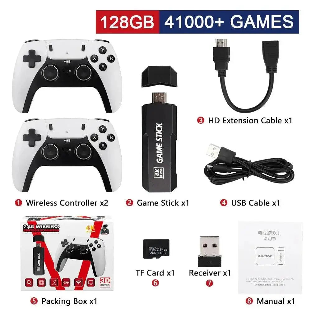 4K Retro Gaming Console With 58000 Games And Controllers