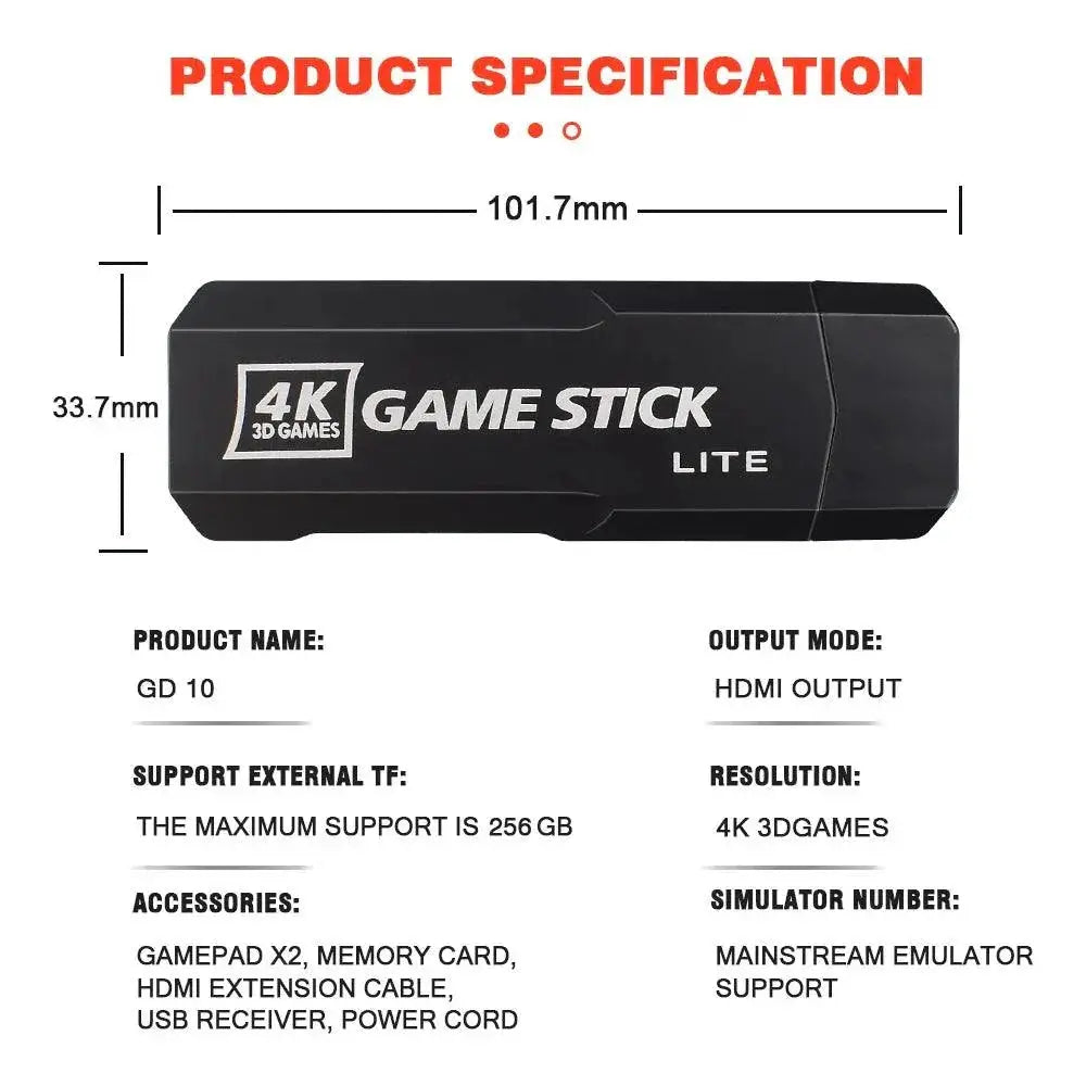4K Retro Gaming Console With 58000 Games And Controllers