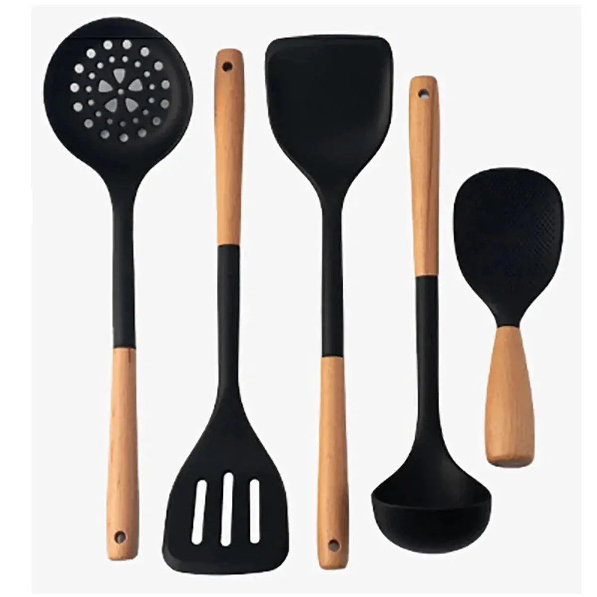 5 Piece Eco Friendly Silicone Kitchen Utensils Set