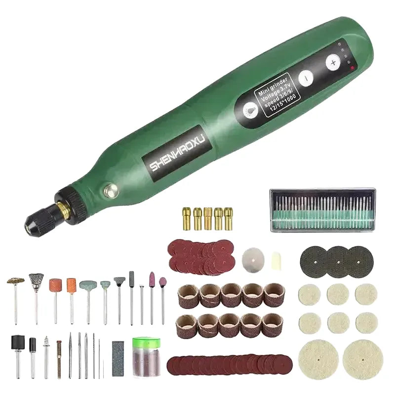 Speed Cordless Engraving Tool With Dremel Accessories - PSD-008-127 pcs product image