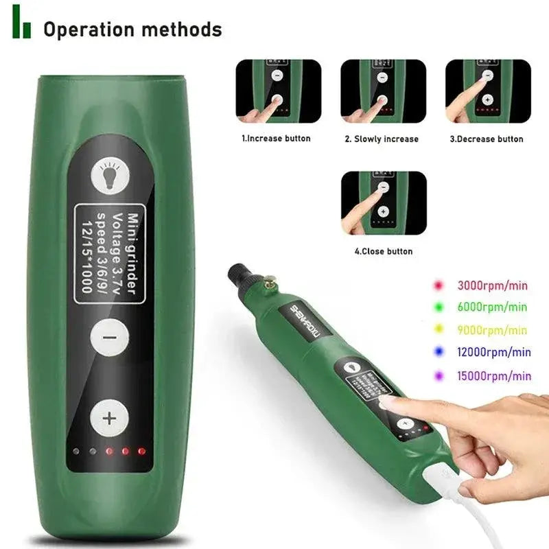 5 Speed Cordless Engraving Tool With Dremel Accessories