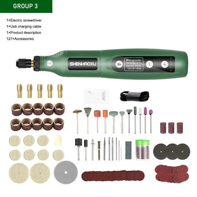 5 Speed Cordless Engraving Tool With Dremel Accessories